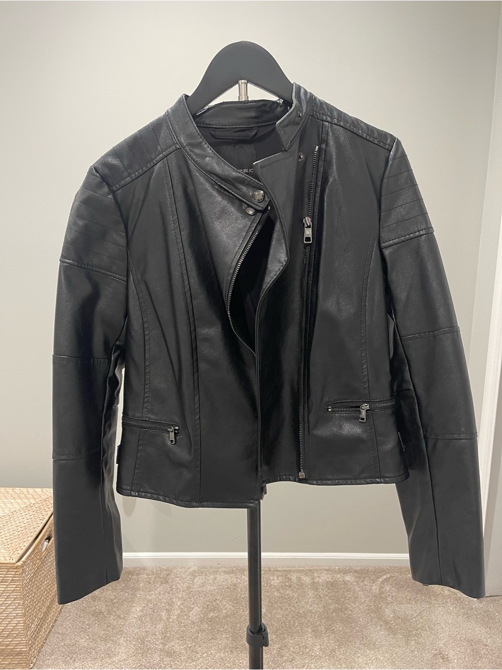 Banana Republic Black Leather Moto Jacket